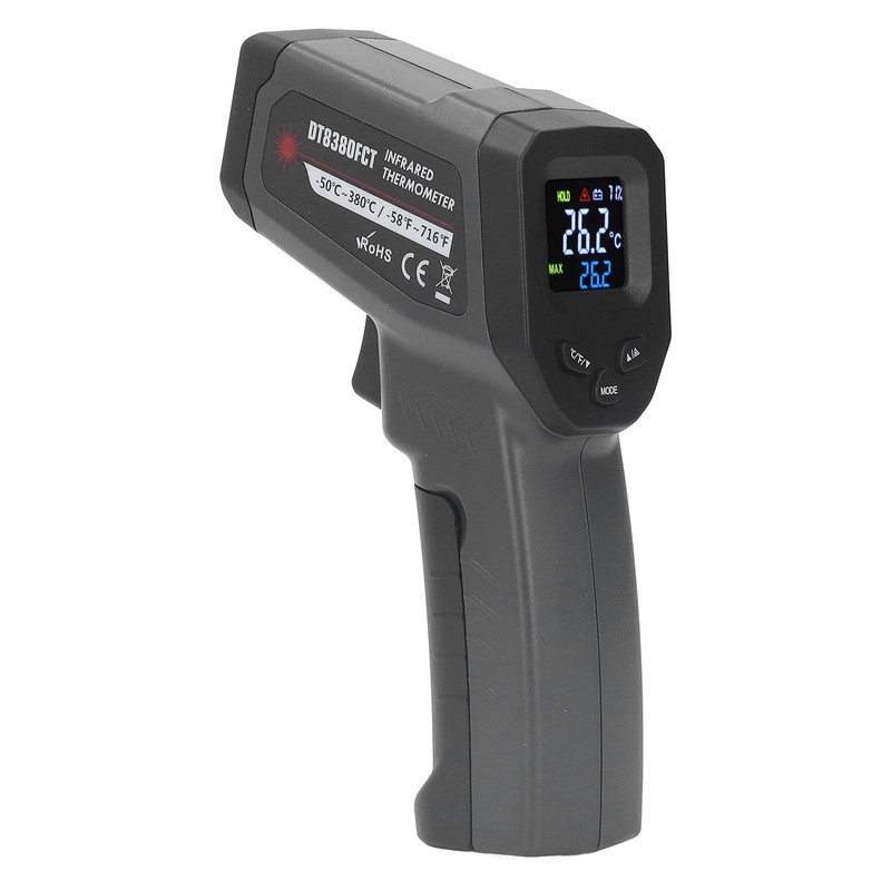 Infrared Thermometer for Cooking Food Temperature Gun Adjustable 12:1 Emissivity