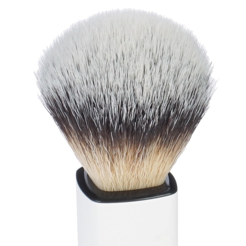 Shaving Brush Synthetic Hair with White Plastic Handle Height 10
