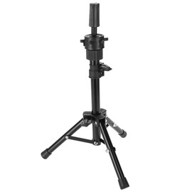 Human Hair Mannequin Head, Hairdressing Training Head Mannequin Clamp Hair Styling Practice, Hairdresser Practice Braiding Styling Manikin Cosmetology (black stand)