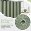 Sage Green Waffle Shower Curtain, Waffle Texture Green Bathroom Curtain