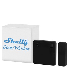 Shelly Blu Door/Window Black - Smart Bluetooth-Operated Montion Sensor Alarm, Home Security Remote Control Detector, App alerts, Alexa & Google Home Compatibility, Scene activation, Lux Sensor