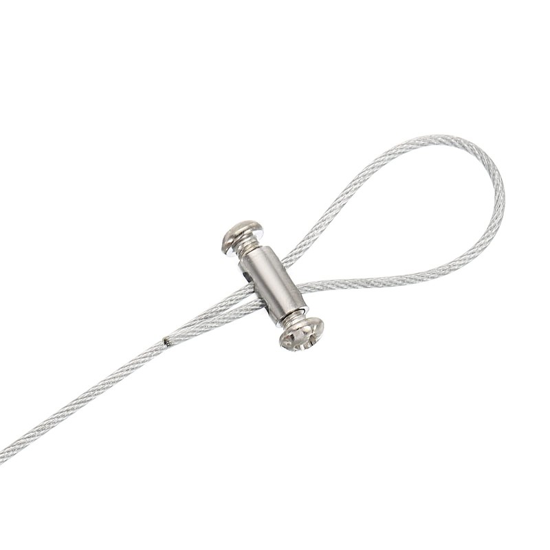 PATIKIL 20pcs 5.3x10mm Wire Rope Clip Steel Cable Clamp 3mm