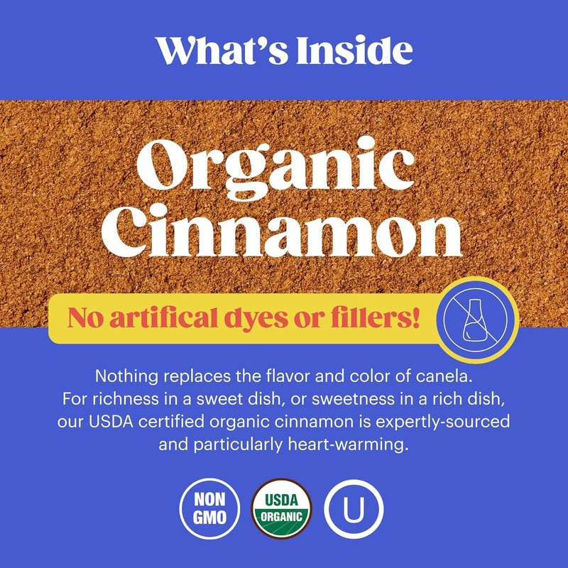 Loisa Whole Cinnamon Sticks, USDA Organic, Non-GMO, No-MSG, No Preservatives,