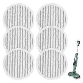 DLAIMI 6PCS Replacement Steam Mop Pads for Shark S6002UK S7201UK Steam Mop, S6002 Scrub Mop Pads Replacement for All sealed hard floors, Reusable Steam & Scrub All-in-One Cleaning Pads