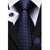 Dubulle Mens Red White Dots Striped Tie WOVEN Necktie for