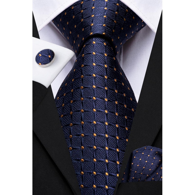 Dubulle Mens Red White Dots Striped Tie WOVEN Necktie for