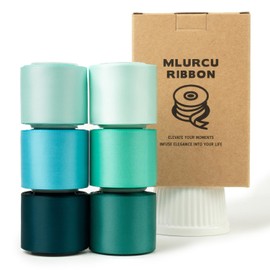 Teal Ribbon 1-1/2 Inch Blue-Green Satin Ribbon Dark Teal/Aqua/Jade/Peacock/Light Mint Green Ribbon for Flower Bouquet Wedding Invitation Bridal Shower Decor Gift Wrapping Hair Bows Crafts - 30Yds