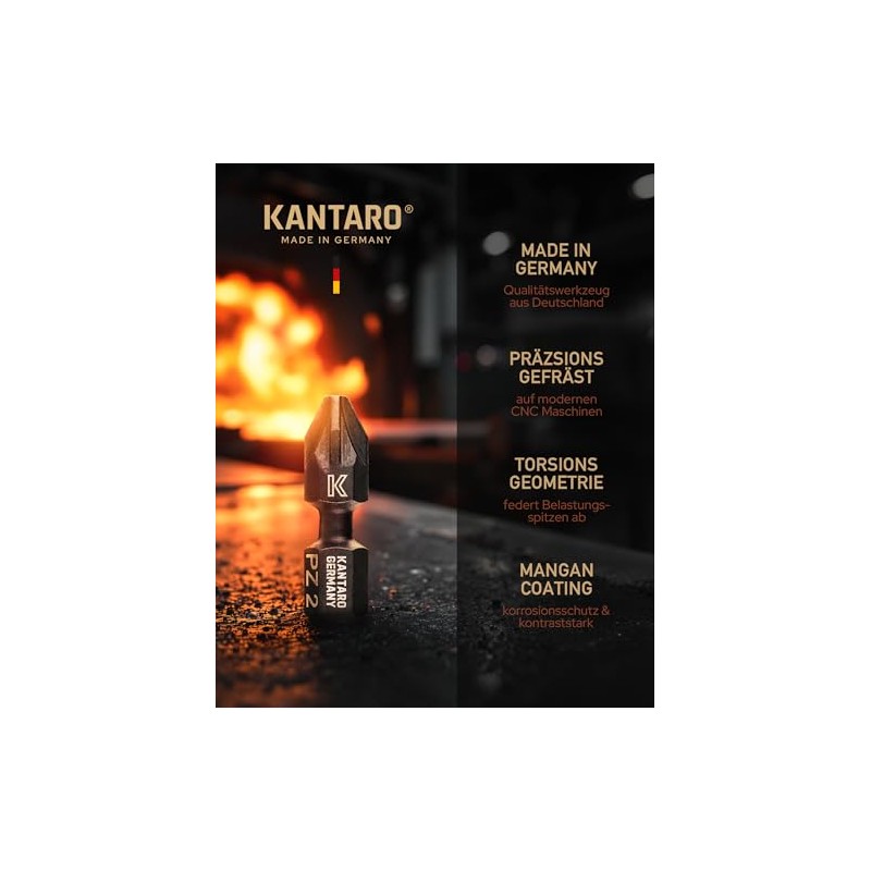 KANTARO 4573 Bit PZ2 x 25 mm (Pack of 5)