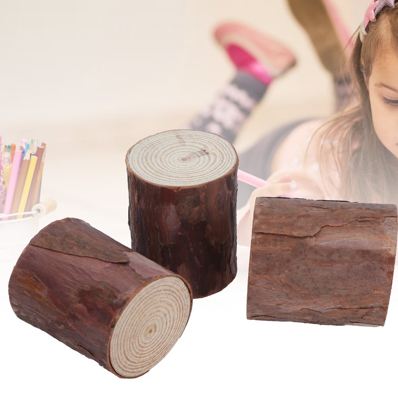 Wood Stakes Cylindrical Pine Log DIY Painting Material Flower Pot