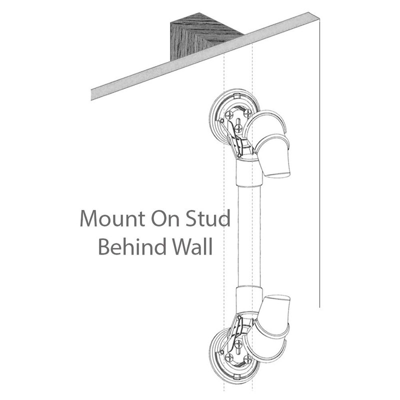 18 in MedGear Wall-Mount Bath Assisting Grab Bar, White &