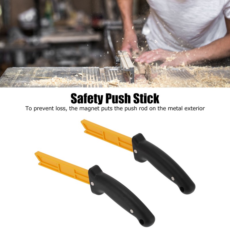 2Pcs Magnet Woodworking Push Stick ABS AntiSlip Saw RustResistant Hand