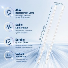 Hedday 2 Pack S810RL Replacement Üν Lamps, 4-Pin Bulbs