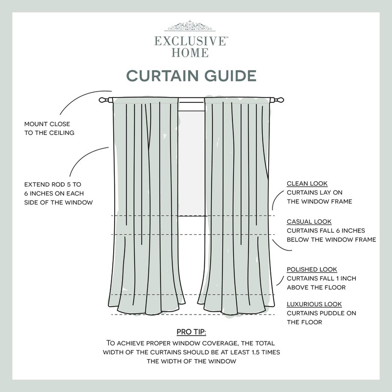 Exclusive Home Curtains Darma Light Filtering Semi-Sheer Linen Rod Pocket