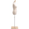 Female Display Dress Form Mannequin in Natural Canvas on Modern