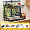 ilvvan Over Sink Dish Drying Rack (Expandable Height/Length) Snap-On Design