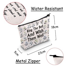 JXGZSO Wedding Bell Cosmetic Bag Ring The Bell And Wish Them Well Makeup Bag Country Wedding Gifts Bell Themed Gift, Ring The Bell And Wish Them Well