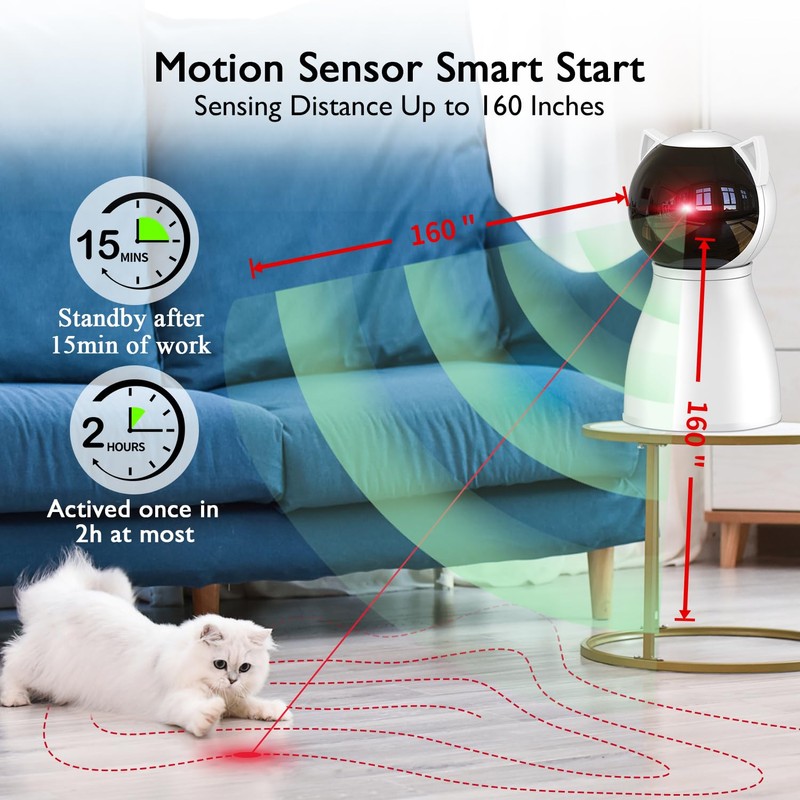 Valonii Cat Toys [2025 Newly Upgraded] Real Random Trajectory Rechargeable