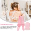 Minkissy 3sets Shower Brush Scrubber Back Scrubber Exfoliating Glove Spa
