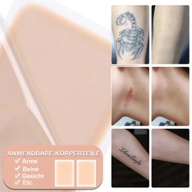 KLINNA 12 Stück Tattoo Cover Up Aufkleber, Atmungsaktiv & Wasserdicht zum Tattoo Abdecken, Concealing Tape Pflaster Leicht Geeignet für Narben, Muttermale, Unsichtbare Abdeckung