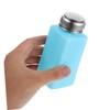 Mobestech 2pcs Press Down Static Alcohol Pump Bottles Refillable Empty