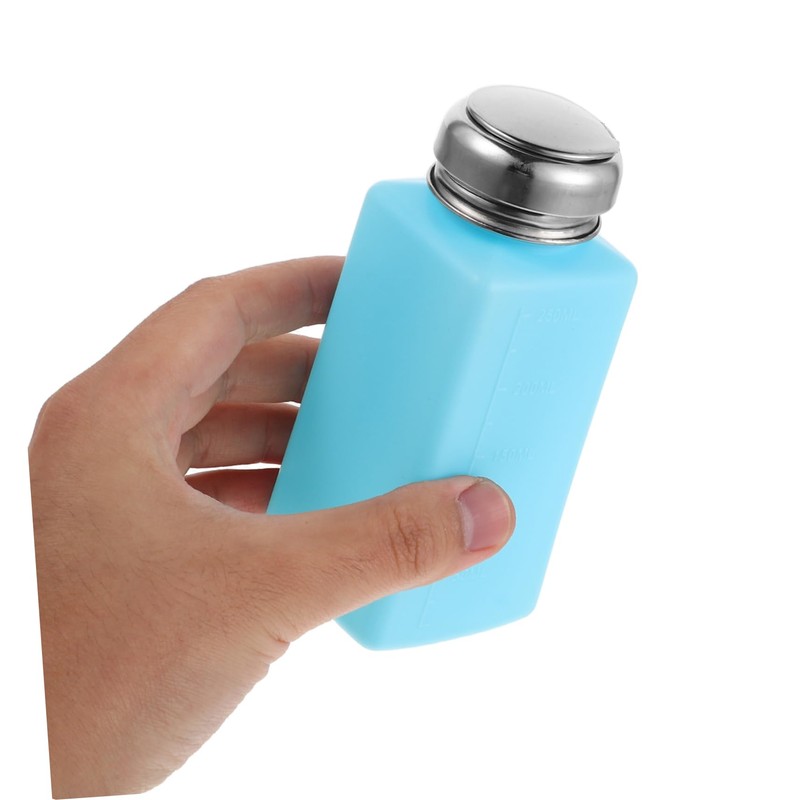 Mobestech 2pcs Press Down Static Alcohol Pump Bottles Refillable Empty