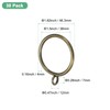 M METERXITY Pack of 30 Green Bronze Curtain Rings with