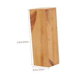 SEWACC 5pcs Carving Wood Stamps Blank Engraving Seal for Custom Name Stamps Thickened Wood Material for Scrapbooking and Craft Projects