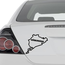 Nuburgring Race Track Germany for Car Truck Motorcycle Windows Bumper Laptop Home Wall Decor Vinyl Sticker Decal - Size [20 in/50 cm] Wide Color- Gloss White