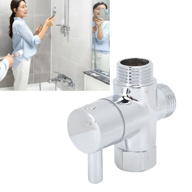 3 Way G1/2 Shower Diverter Valve Copper Shower Arm Diverter