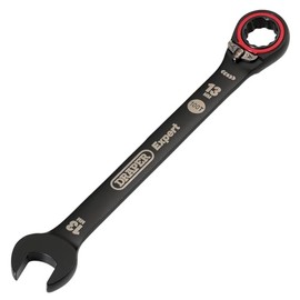 Draper 03903 Expert HI-TORQ Metric Reversible Ratchet Combination Spanner, 13mm, Black