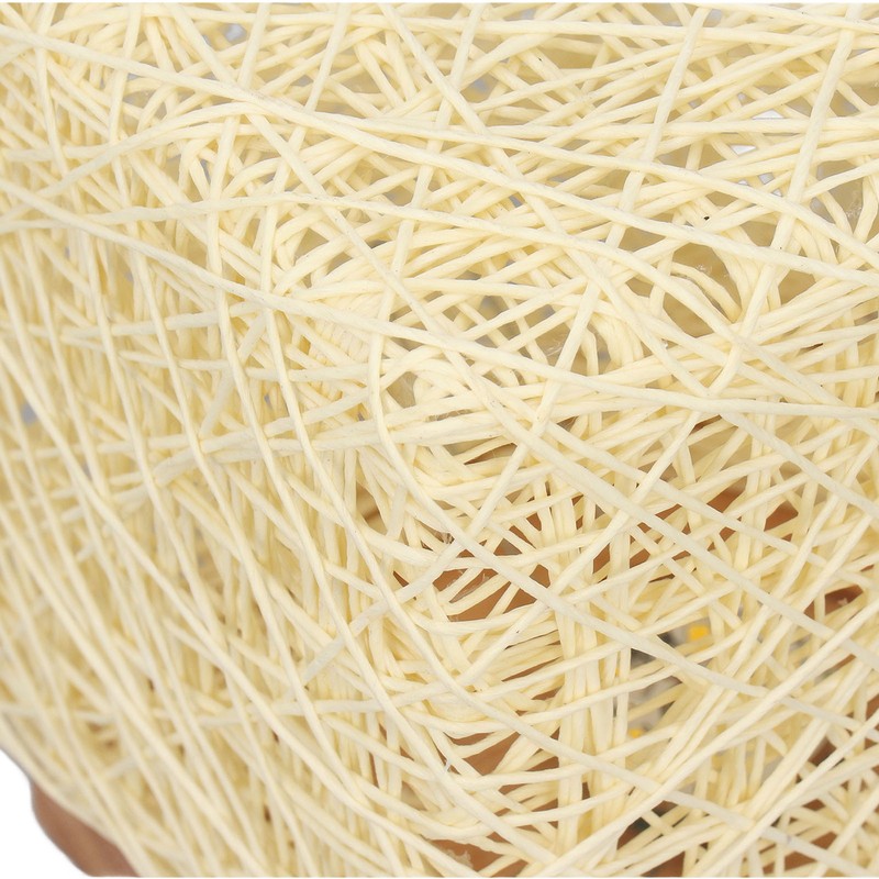 Rattan Table Lamp with LED Bulb USB Powered Decorative Hand
