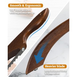 indirewash 16.5” Bread slicer for Homemade Bread, Serrated Bread Knife for homemade bread with Bow Design, Premium Bread Knife, Bread Slicer, Bread Cutter for Bagels, Baguettes, Dark Brown Color