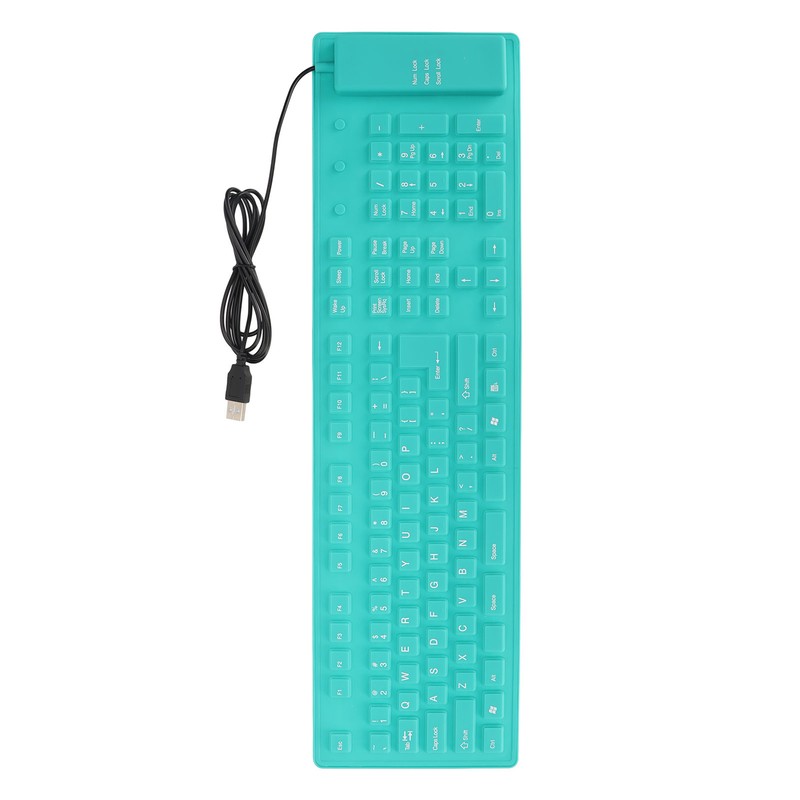 Foldable Silicone Keyboard 108 Keys Silicone Foldable USB Wired Waterproof