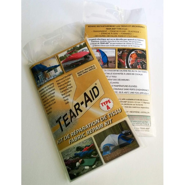 Tear-Aid Type A Fabric Repair Kit – Instant, Permanent and Nearly-Invisible