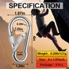 Acquwistach Locking Carabiner Clips 4 Pack 4" Stainless Steel Spring