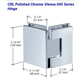 C.R. Laurence CRL Polished Chrome Vienna 045 Series 135 Degree Glass-to-Glass Hinge V1E045CH