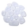 MSV PVC Non-Slip Pebbles Bath Mats, Transparent, Set of 4
