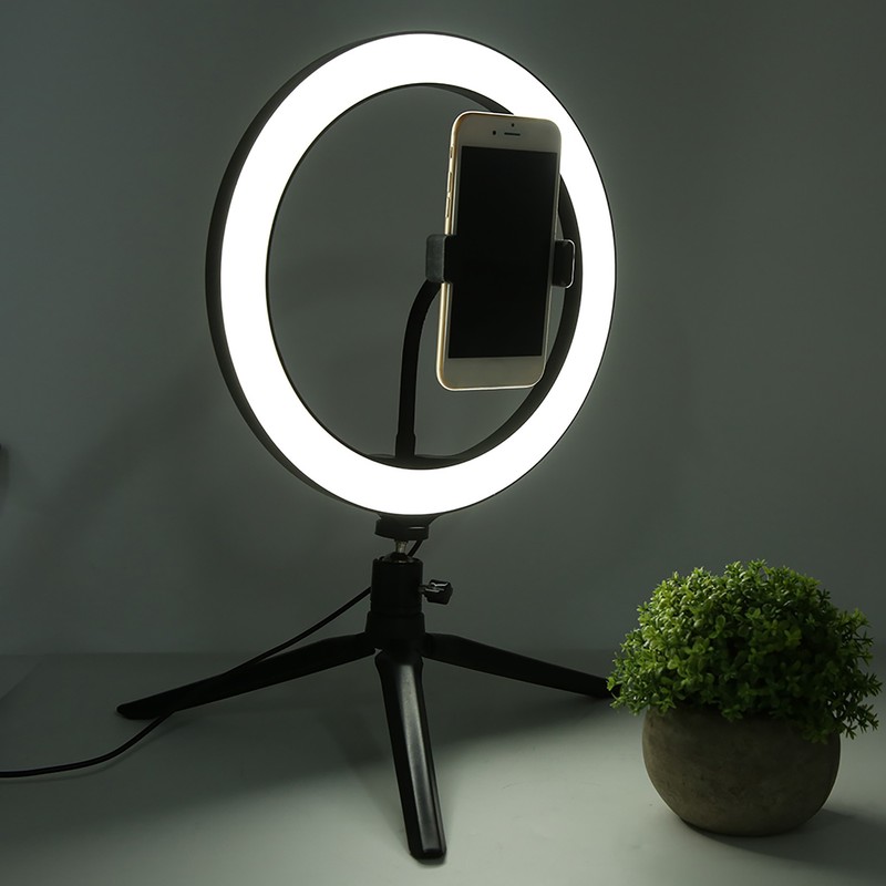 26cm/10in Ring Light LED Live Lamp Fill Light Dimmable USB