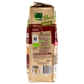 Edeka Organic Caffè Crema Whole Beans Pack of 4 (4 x 1 kg)