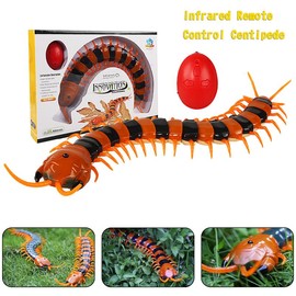 Remote Control Centipede Infrared Animal Electric Toy Kid Christmas Gift - Color: Black Yellow