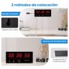 Reloj De Pared Digital Con Termómetro, Alarma Y Calendario