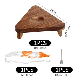CQQNIU 1 Wooden Ball Stand And 1 Ball Net Bag, Ball Display Stand, Home Decoration Stand, Ball Display Supplies
