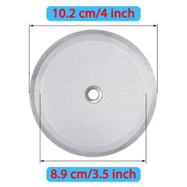 4 Pieces Attsky French Press Filter, 4 Inch Stainless Steel Mesh Screen and Replacement Parts for French Press Coffee Maker
