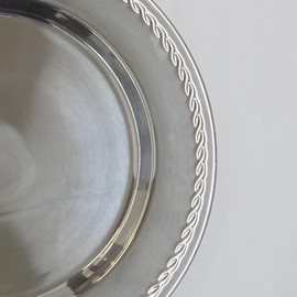 Brightalk 13-Inch Stainless Steel Twist Pattern Charger Plates, 6 Pcs Silver Dinner Plate Chargers, Round Server Ware Charger Plate