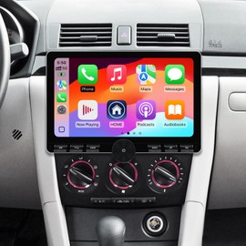 2+32G Android 14 Double Din Car Stereo for Mazda 3 2004-2009 with 10.1 Inch Touchscreen Radio Built-in Wireless Carplay/Android Auto/GPS/Bluetooth/FM/AUX-in/Steering Wheel Controls/Backup Camera