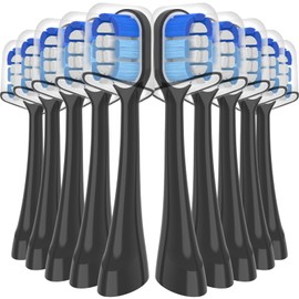 Softniillk 10 Pack Compatible with Oral-B Clic Toothbrush Ultimate Clean Replacement Brush Heads, for Oral-B Clic Toothbrush (Black, Medium)