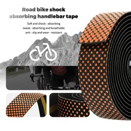 Handlebar tape, bicycle handlebar tapes, grip tape for road bike, bicycle handlebar tape for MTB road bike, including end caps and band, wear-resistant, sweat-proof, non-slip and easy to assemble