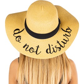 Funky Junque H-2017-DND Embroidered Sun Hat - Do Not Disturb