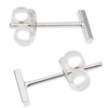 Touch Jewellery 925 Sterling Silver Rectangular Bar Stud Earring
