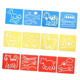 TEHAUX Painting Template Set for Boys and Girls Stencil Drawing Boards Boys and Girls Drawing 12pcs Variety Creative